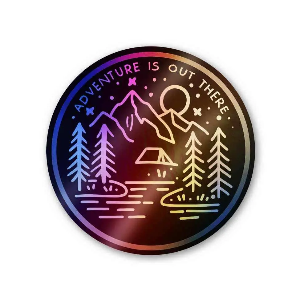 Adventure Is Out There Holographic Stickers 1