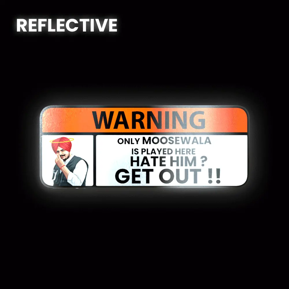 Sidhu Moosewala Warning Bumper Sticker 1