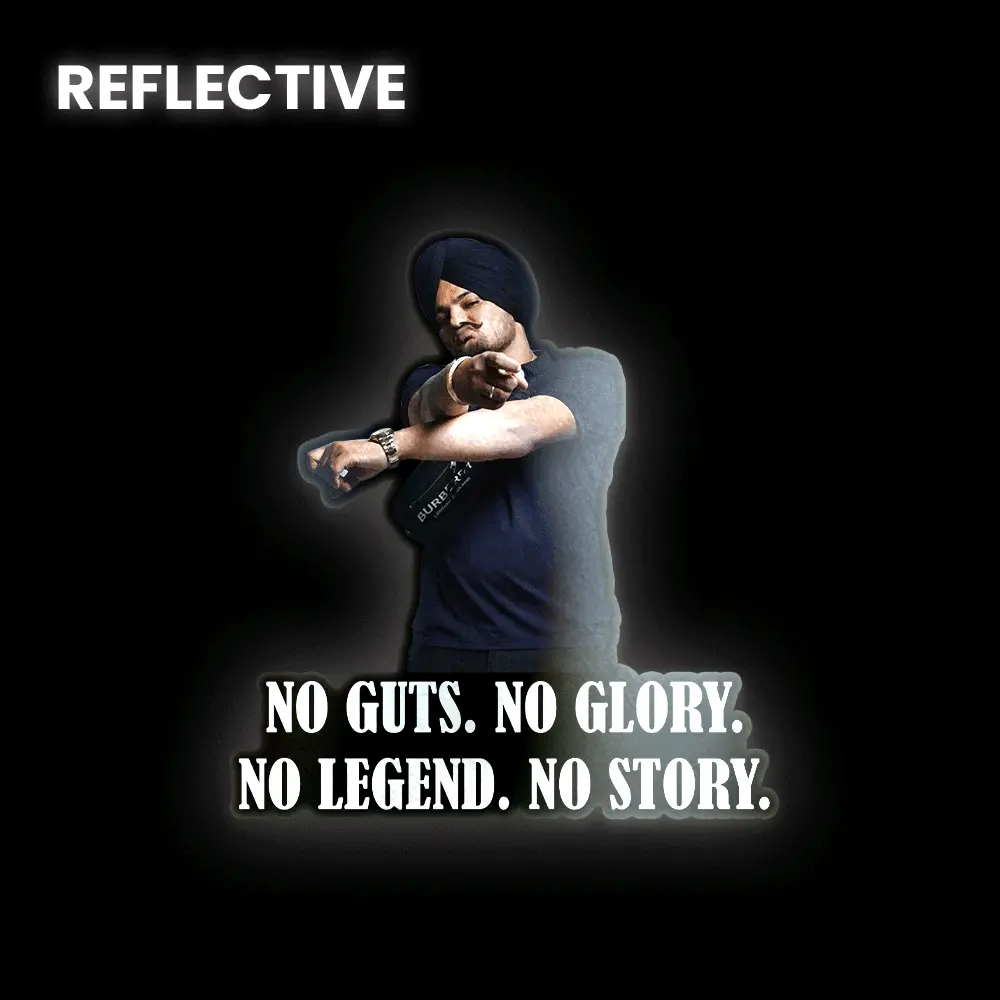 Sidhu Moosewala No Guts No Glory Bumper Sticker 1