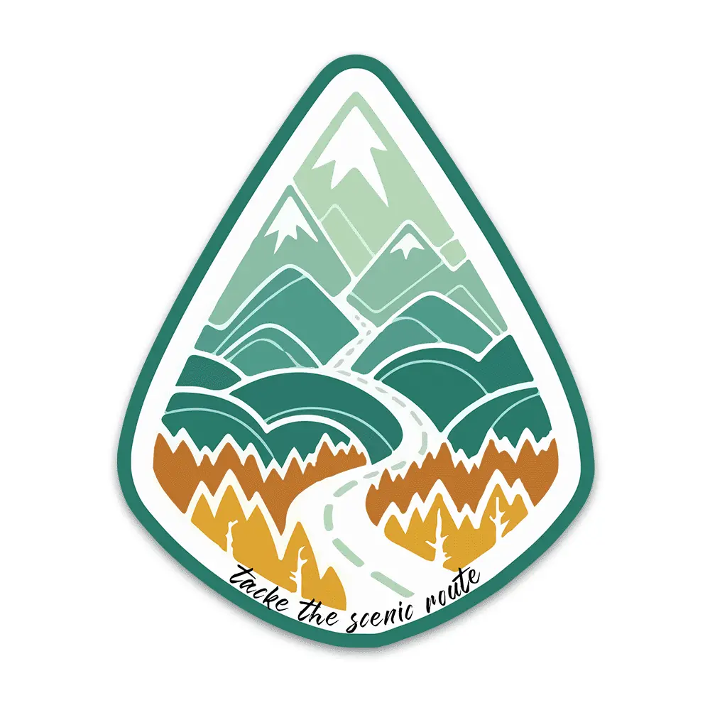 Take The Scenic Route Bumper Sticker 1