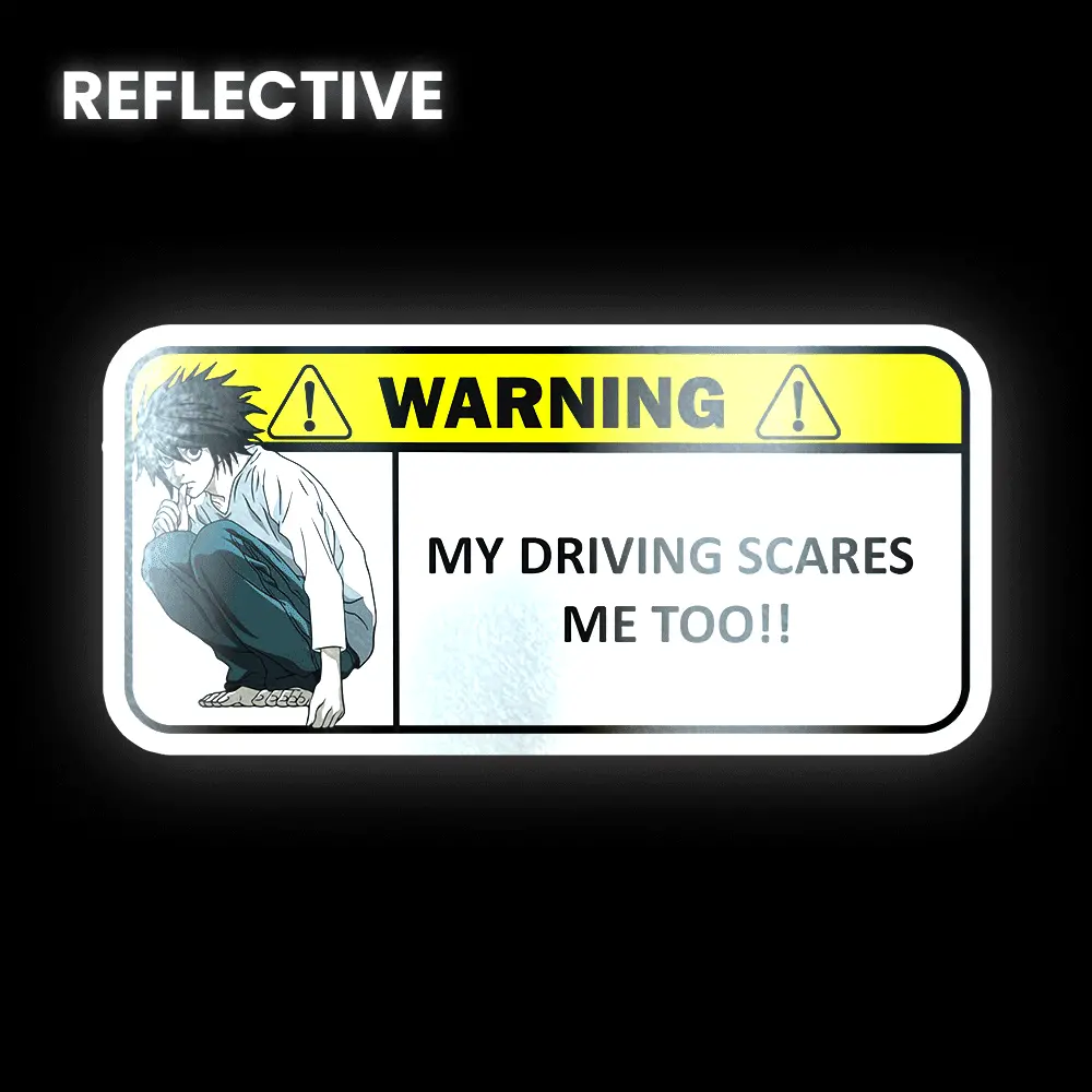 Warning!! My Driving Scares Me Too Bumper Sticker 1