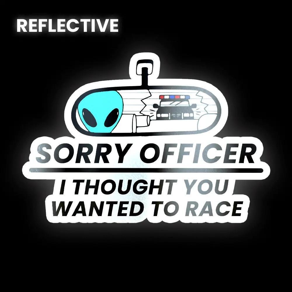 Sorry Officer Bumper Sticker 1