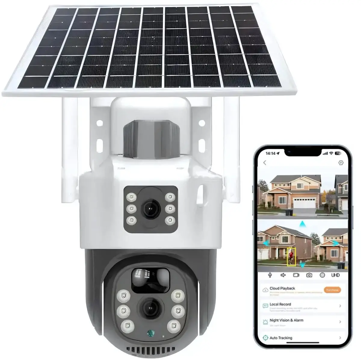 Cámara De Seguridad Solar 4G (Solo Funciona Con Sim Card 4G, No Con Wifi). Cámara De Videovigilancia. A Prueba De Agua. 1