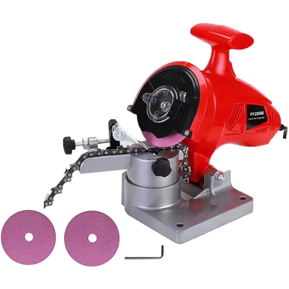 Afilador Eléctrico Para Cadenas De Motosierras 110V. Incluye 2 Discos De Afilado. 1