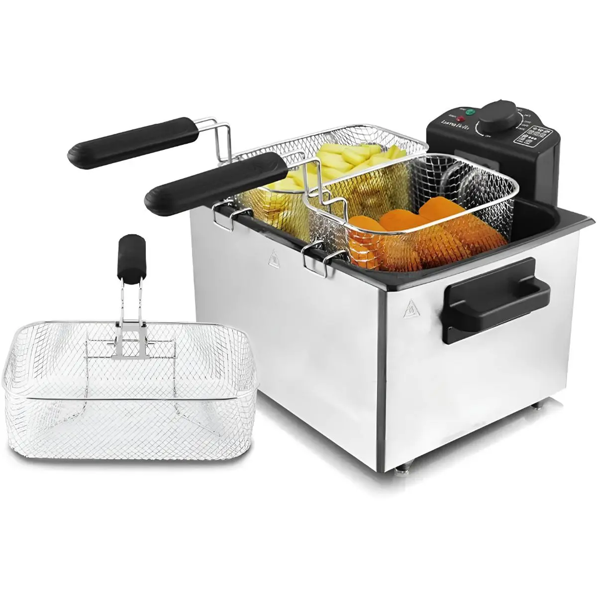 Freidora Con Aceite Deep Fryer 5L De Acero Inoxidable. 2100W Rango De 0 A 190°C. 110V 1