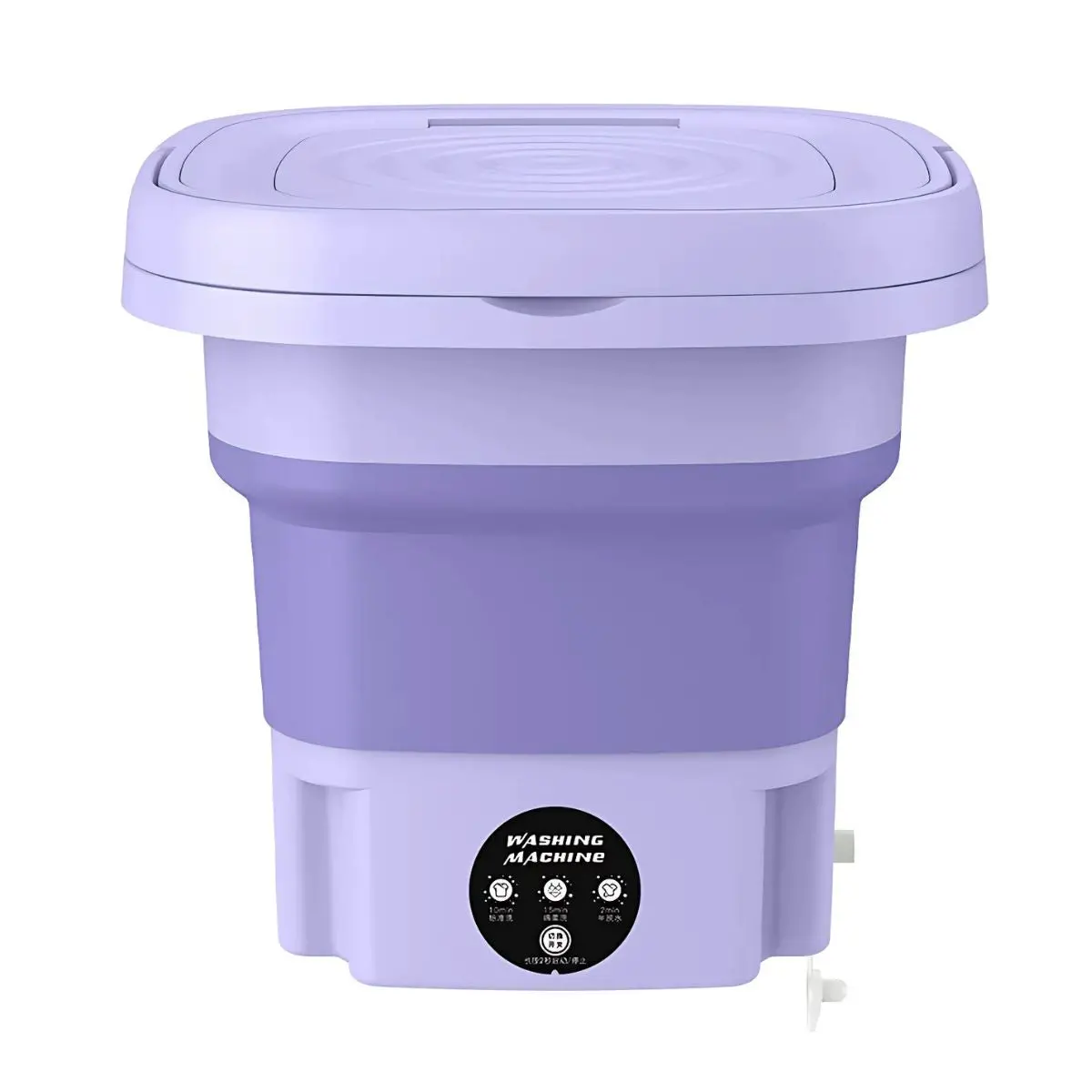 Lavadora Plegable Portátil Silenciosa. Mini Lavado Semiautomático (8 Litros). Color Purpura. Pequeña 1