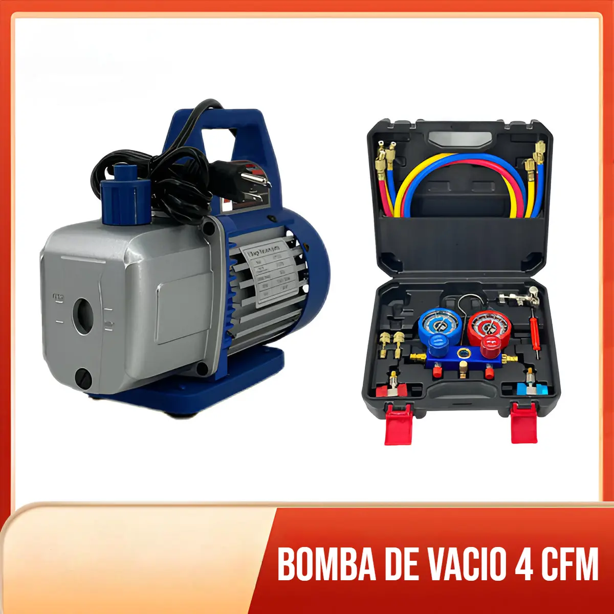 Bomba De Vacio 4 Cfm. Herramienta De Recarga De Aire Acondicionado Y Refrigerador 1
