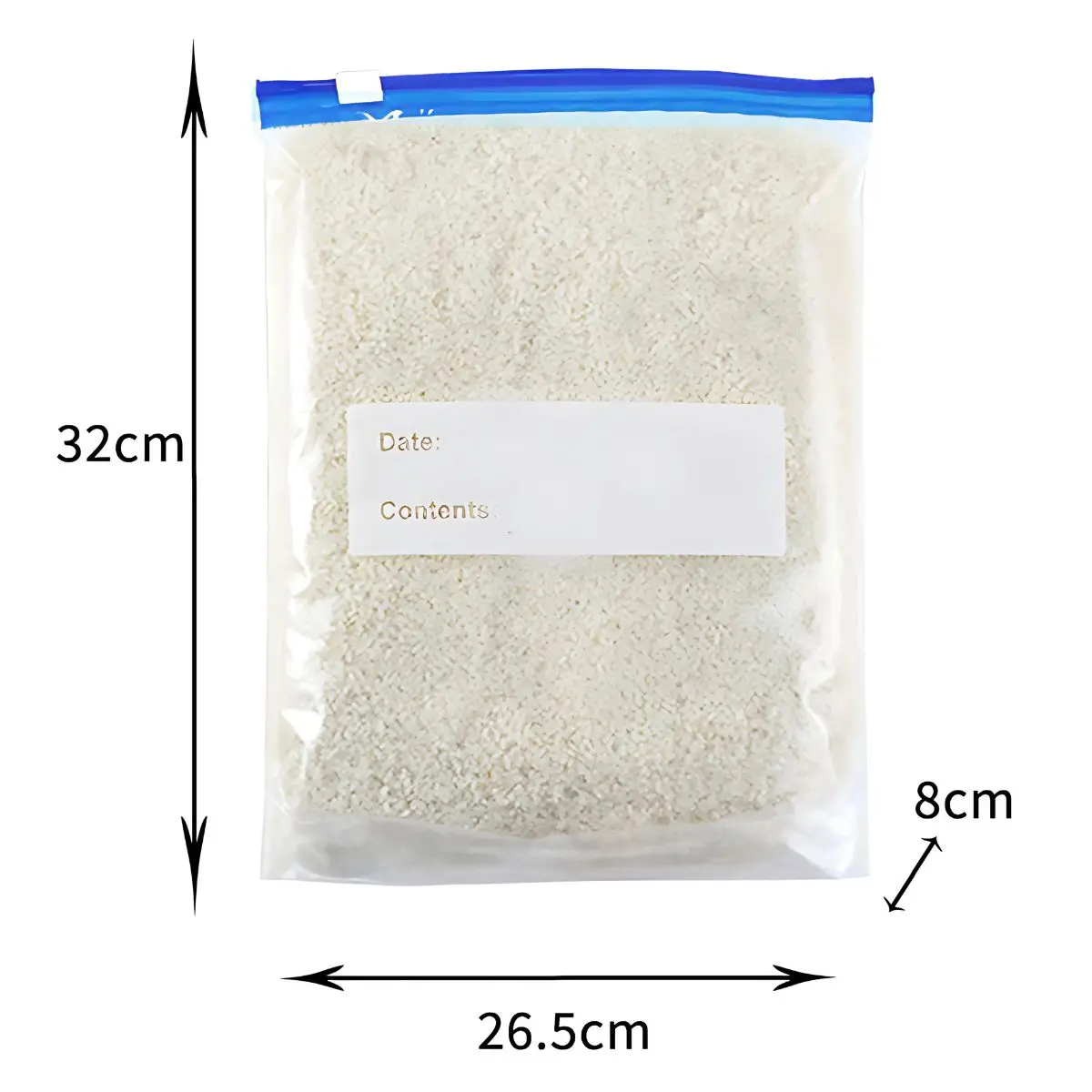 Bolsas De Plástico Tipo Ziploc. 26.5Cmx32cmx8cm Bolsita Con Cierre Para Almacenamiento. (Caja De 15 Unidades) 2
