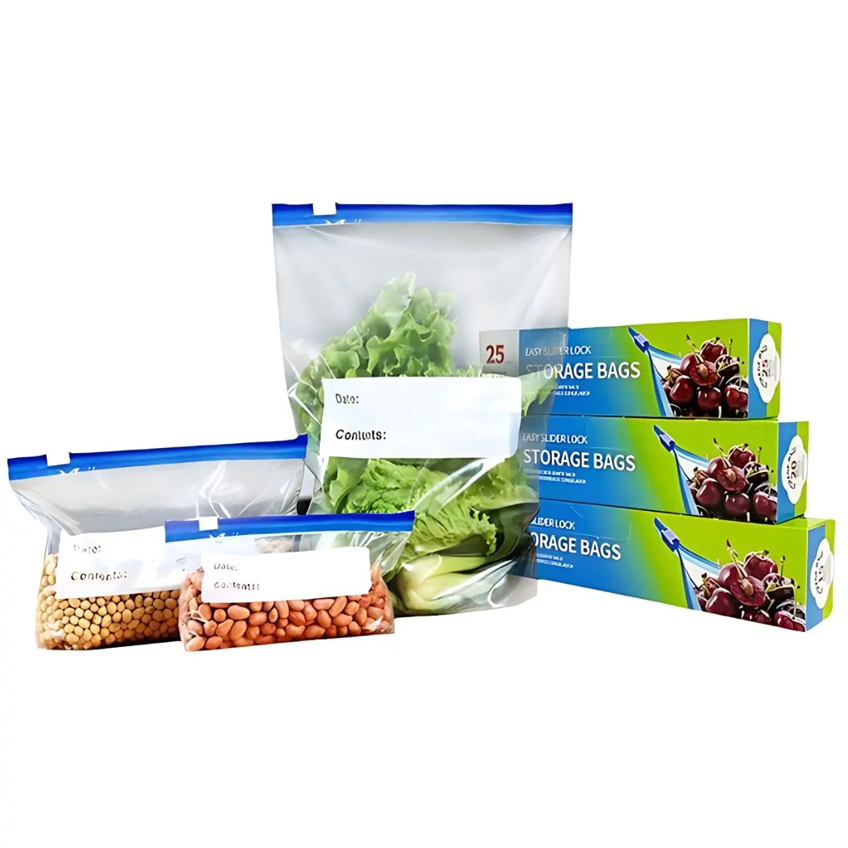 Bolsas De Plástico Tipo Ziploc. 26.5Cmx32cmx8cm Bolsita Con Cierre Para Almacenamiento. (Caja De 15 Unidades) 1