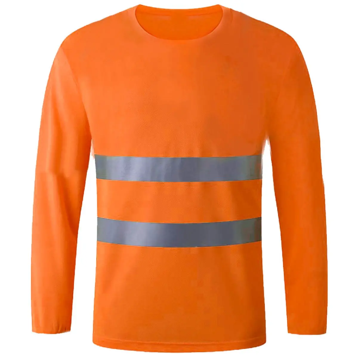 Camisas Suéter Naranja Fosforescente De Seguridad.Con Rayas Reflectivas. Manga Larga. 1