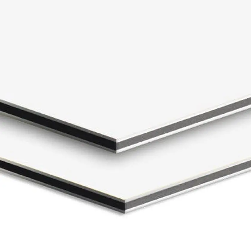 Lámina Alucobond Acm 4Mm Pvdf 1.22X2.44M (4X8pies) Panel Revestimiento Exterior De Alta Calidad Color Blanco B001 Aluminio Compuesto 2