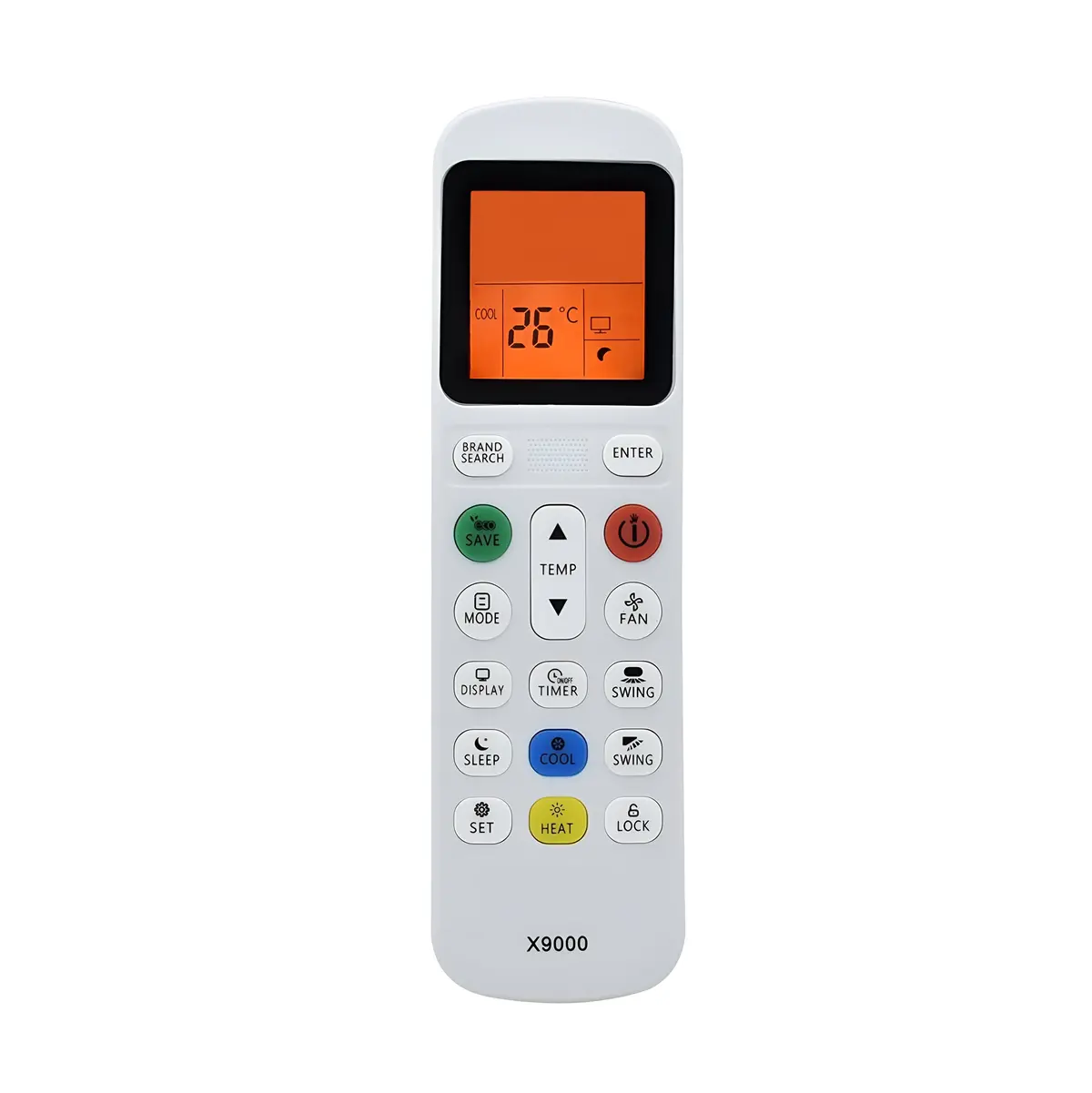 Control Remoto Universal Pantalla Con Luz Para Aire Acondicionado, Genérico. Funciona Con Las Principales Marcas De Aires Del Mercado 1