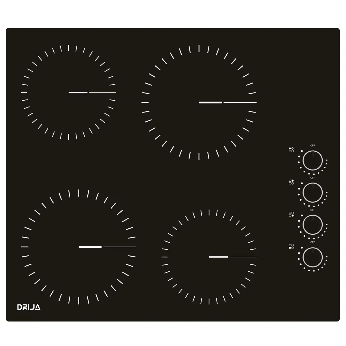 Estufa Empotrable Eléctrica Bari 60 Vitrocerámica. Color Negro. 1
