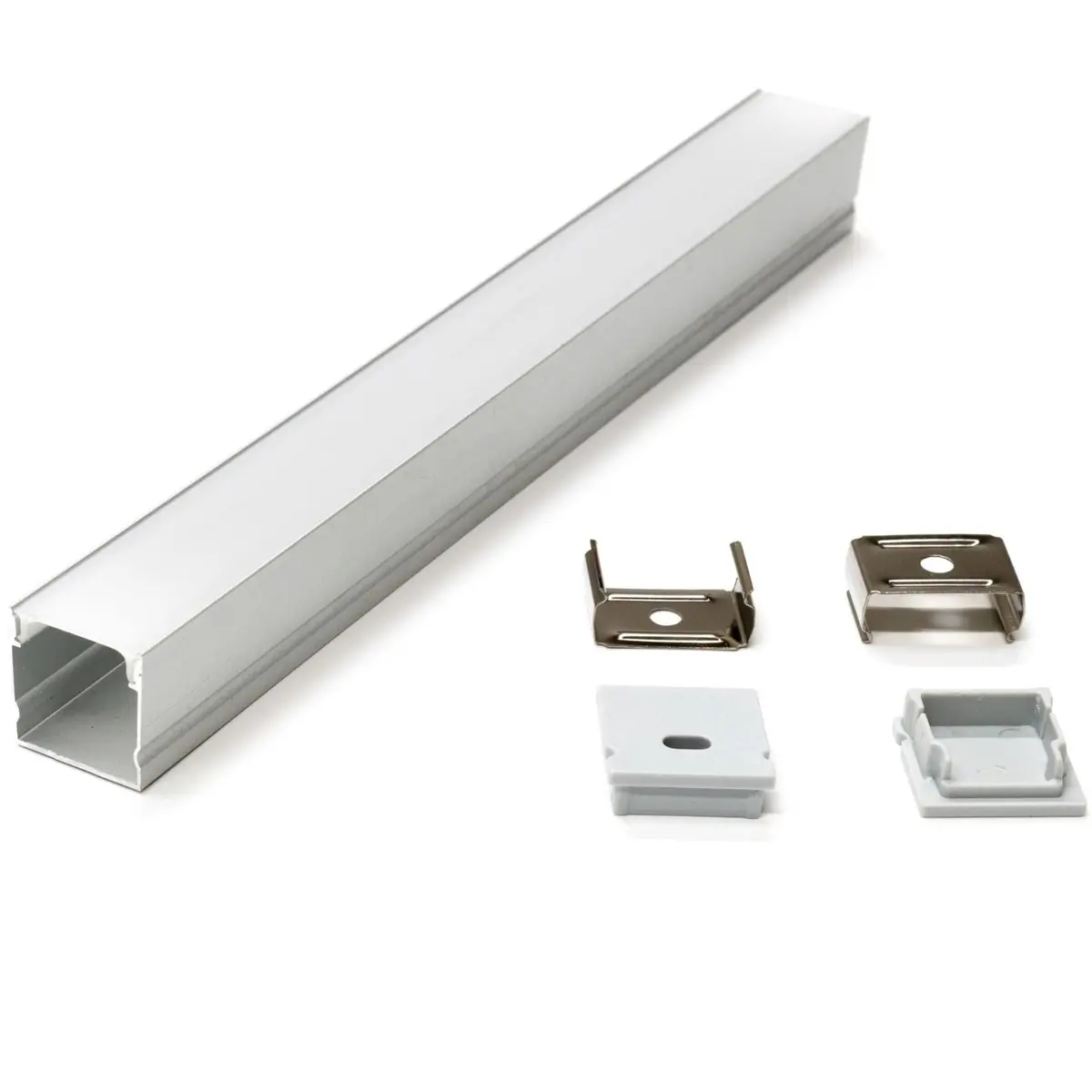 Perfil De Aluminio Para Cinta Led Kit 2 M. Accesorio Diseñado Para Montar Y Proteger Tiras De Luces Led 1