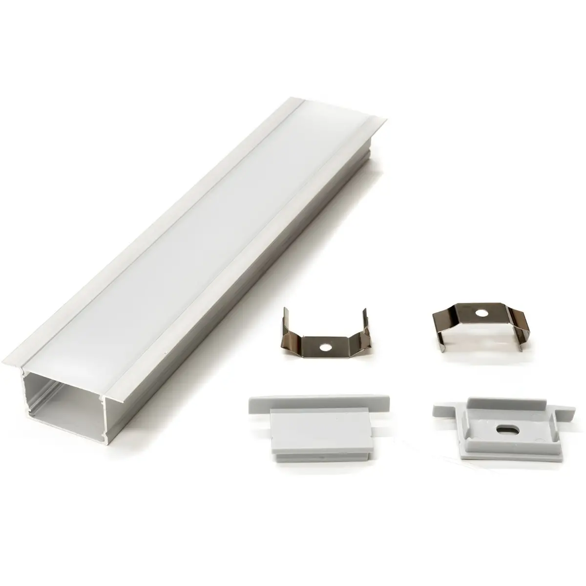 Perfil De Aluminio Para Cinta Led Kit 2 M.Para Espacios Con Mayor Iluminación 1