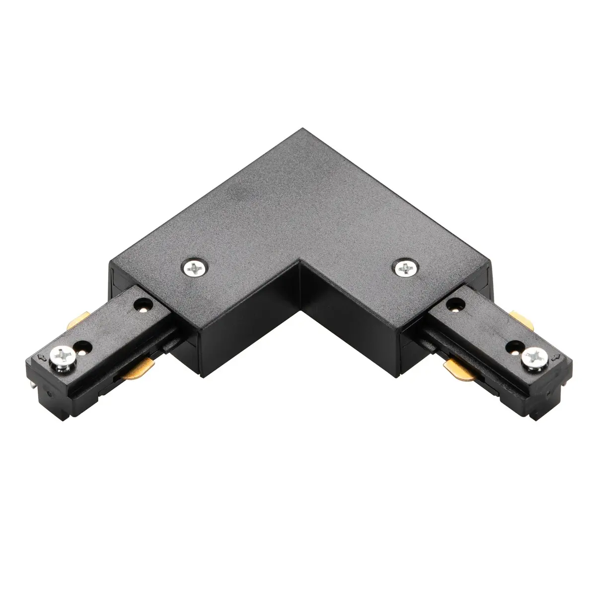 Conector Derecho Tipo L Para Sistema De Lámparas Colgantes Riel Track. Color Negro 1