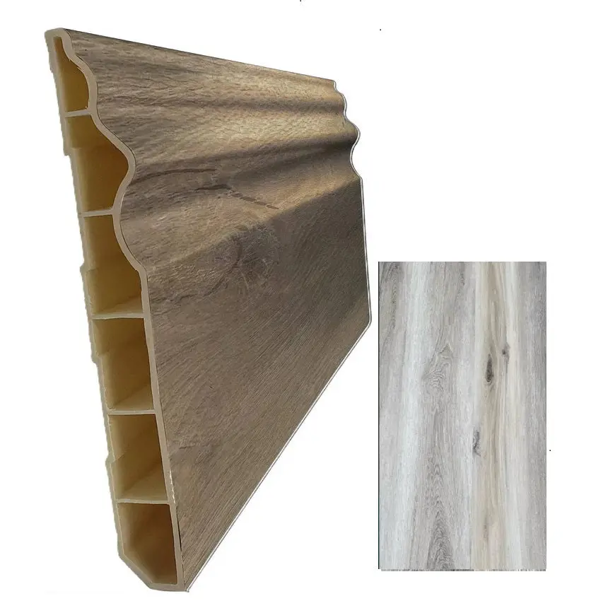 Zócalo Pvc Para Piso Spc De160 Madera Roble Crema 1