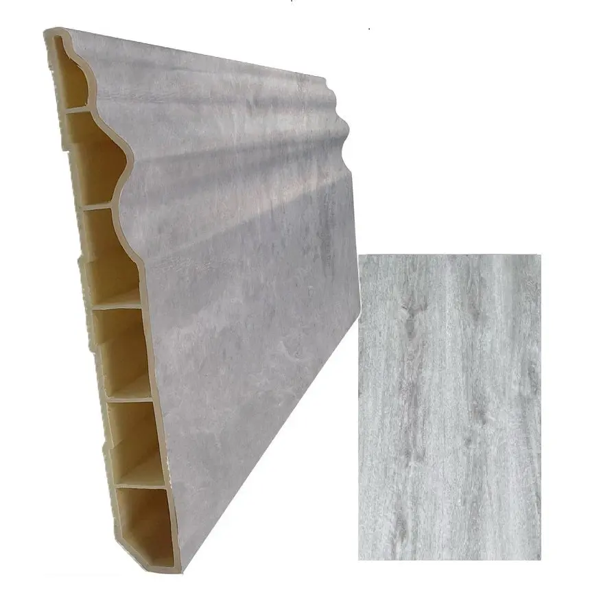 Zócalo Pvc Para Piso Spc De163 Madera Silver Grey Oak 1