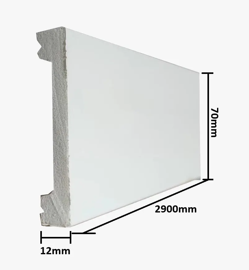 Zocalo Eps / Pvc Resistente Para Interiores Color Blanco 70X12x2900mm 1