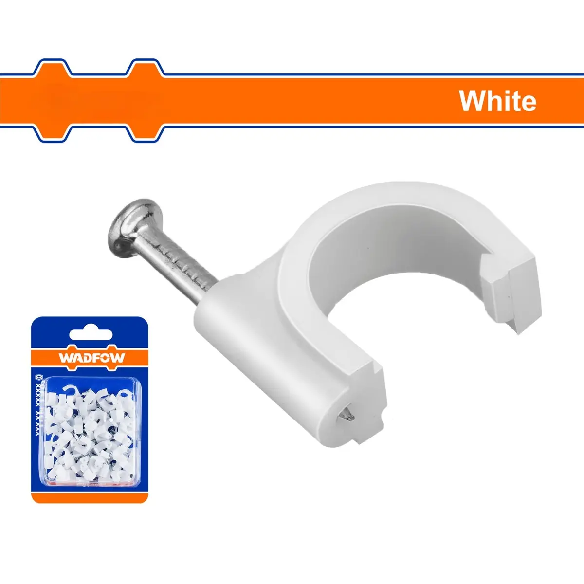 Grapas Clavijas Para Cable Coaxial Blanco. Set. Protege La Cubierta Del Cable. 1
