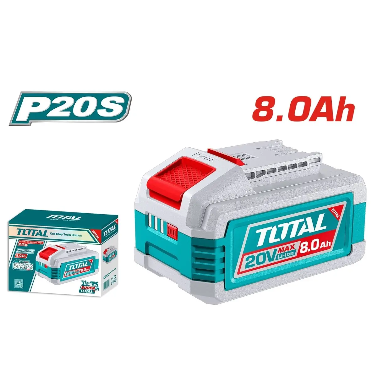 Batería 20V 8.0 Ah Indicador Led. Compatible Con Herramientas Total 1