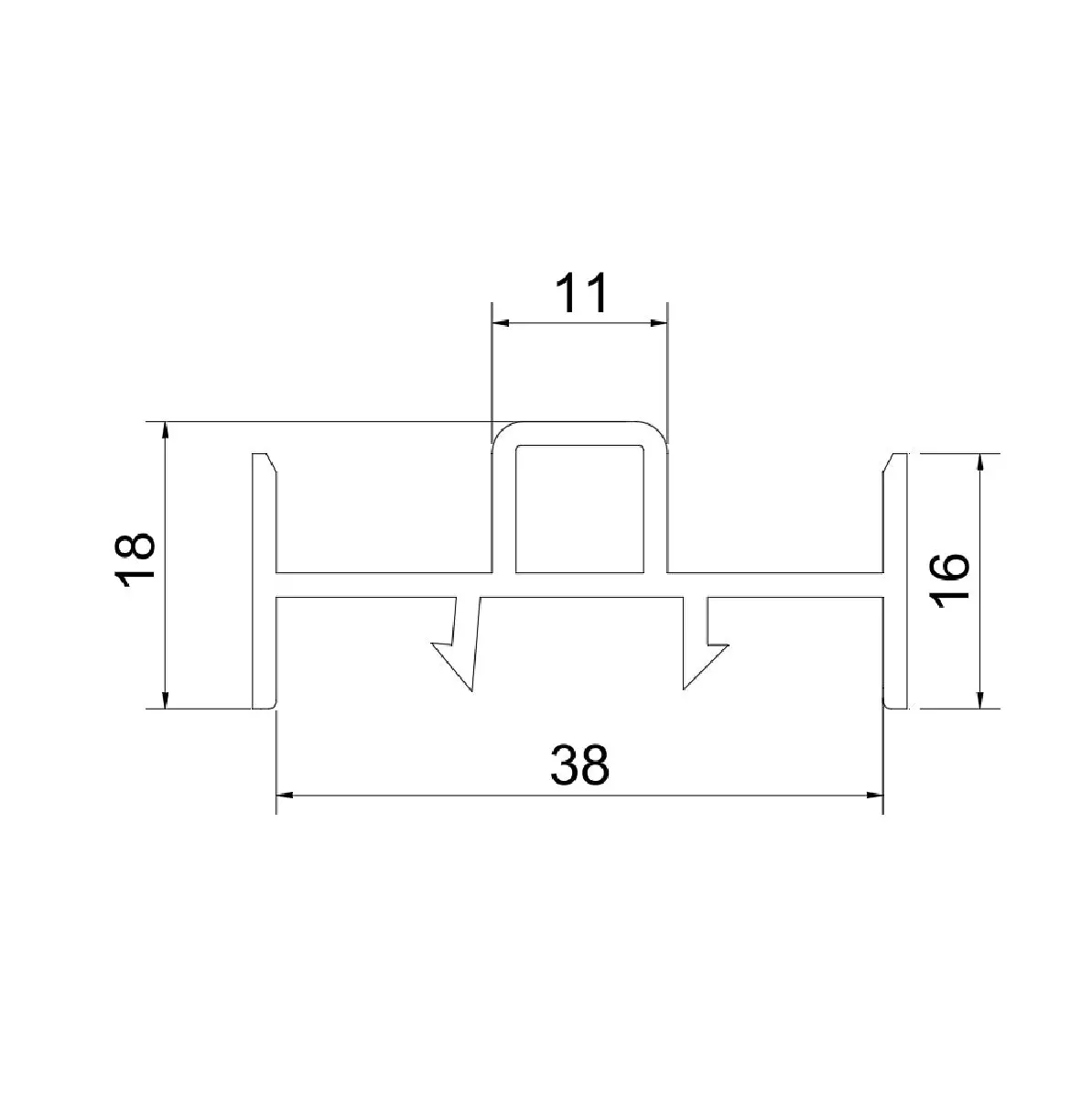 Perfil Upvc Cruce Campana Central 4 Hojas Serie Corredera 80Mm Upview Carbone Espesor 2.5Mm Largo 5.85M Color Marron Chocolate Microtexturizado 1