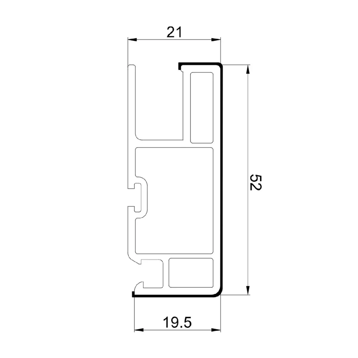 Perfil Upvc Hoja Malla Mosquitera Serie Corredera 80Mm Upview Carbone Espesor 2.5Mm Largo 5.85M Color Marron Chocolate 1