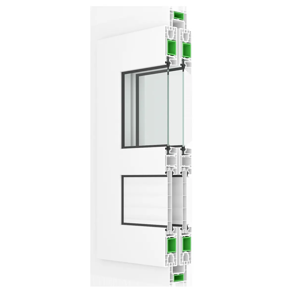 Perfil Upvc Junquillo Dvh Recto Envidriador 9.5Mm Serie Corredera 60Mm Upview Carbone Espesor 1.6Mm Largo 5.85M Color Blanco Para Vidrio Insulado 2