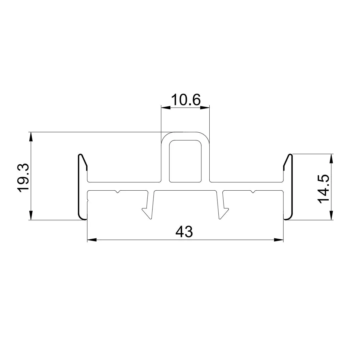 Perfil Upvc Cruce Campana Central Puerta Corredera 4 Hojas Serie Corredera 60Mm Upview Carbone Espesor 2.5Mm Largo 5.85M Color Marron Chocolate Microtexturizado 1