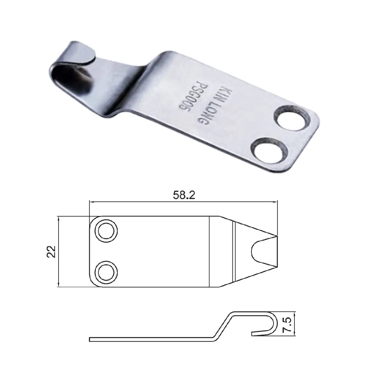Recibidor Gancho Para Cerradura Tipo Media Luna Pestillo Para Ventanas Corredizas De Aluminio Y Pvc. Metalico De Alta Seguridad 1