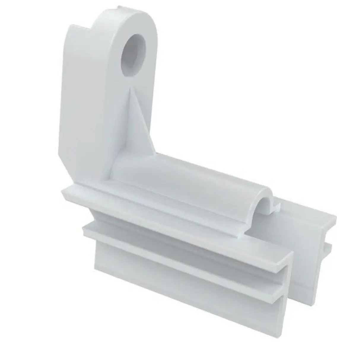 Tope Amortiguador Color Blanco Para Marco De Ventana Corrediza Upvc Alta Resistencia Anti-Strike Block 59.5Mm Upvc Refuerza El Cierre Y Evita Golpes 1