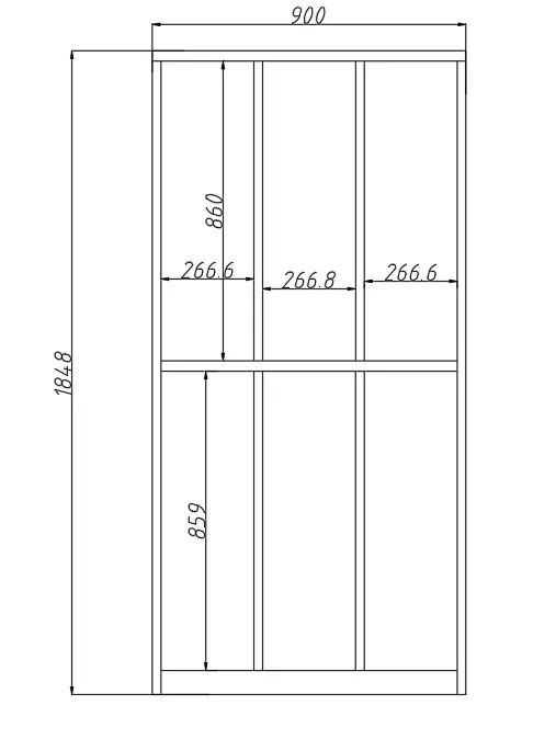 Locker Casilleros Metálicos De 6 Casillas 2 Niveles Con Barra De Ropa Repisa Y Cerradura De Llave 1850X900x450mm 2