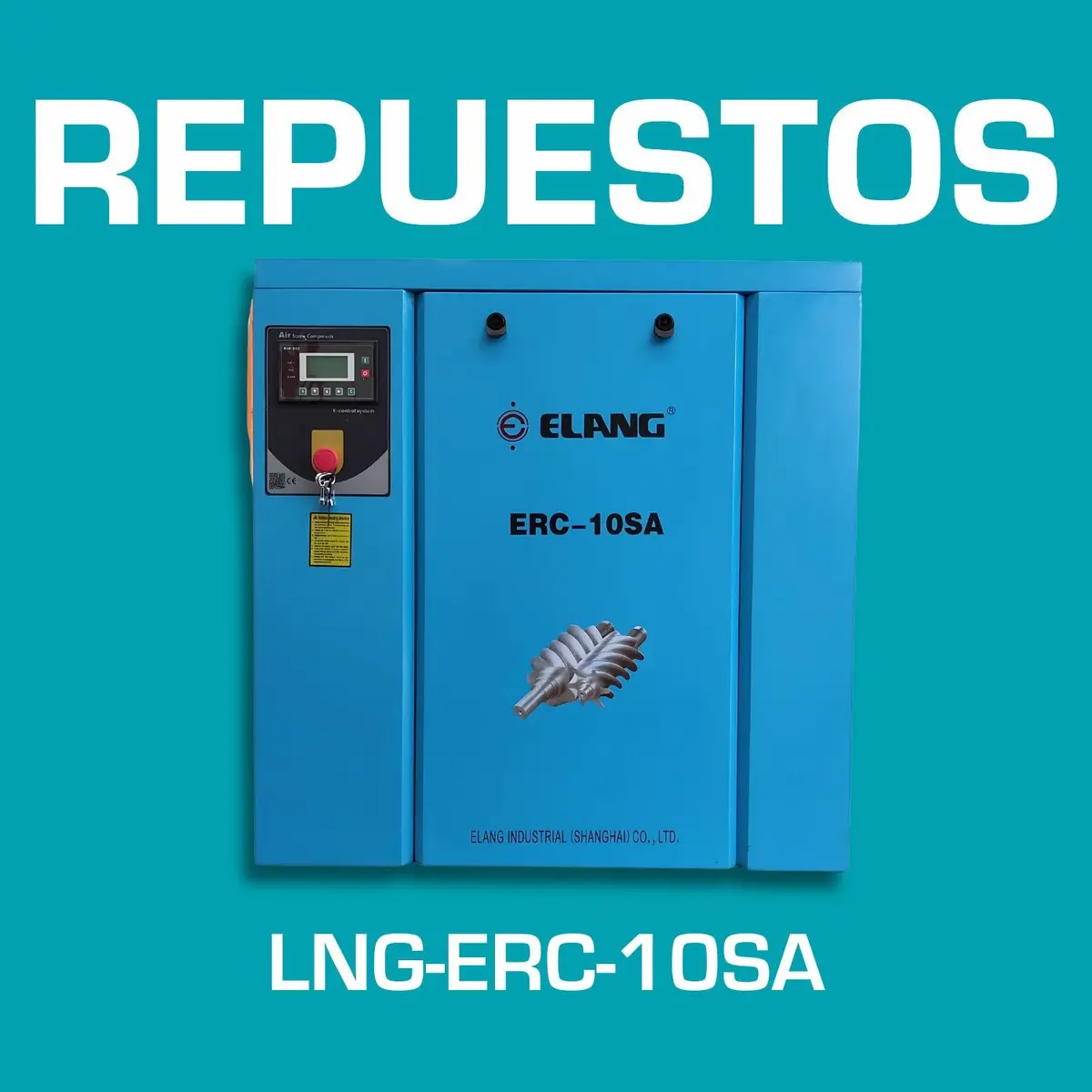 Repuestos Para Compresor De Aire De Tornillo Rotativo Doble 7.5 Kw, 10 Hp, 7 Presión Bar, Enfriamiento Por Aire. Código Lng-Erc-10Sa 1