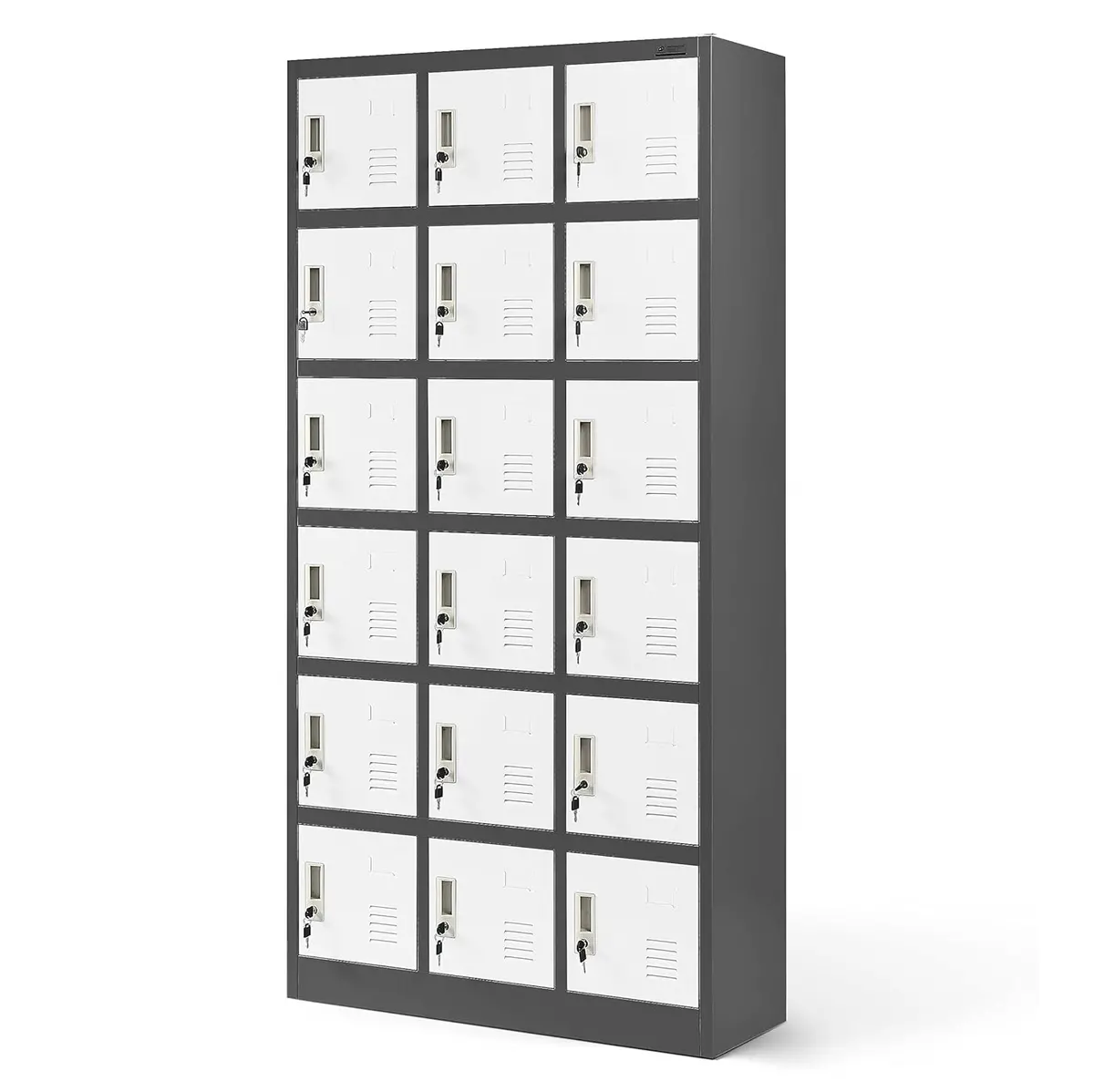 Locker Casilleros Metálicos De 18 Casillas 6 Niveles Con Cerradura De Llave 1850X900x450mm 2