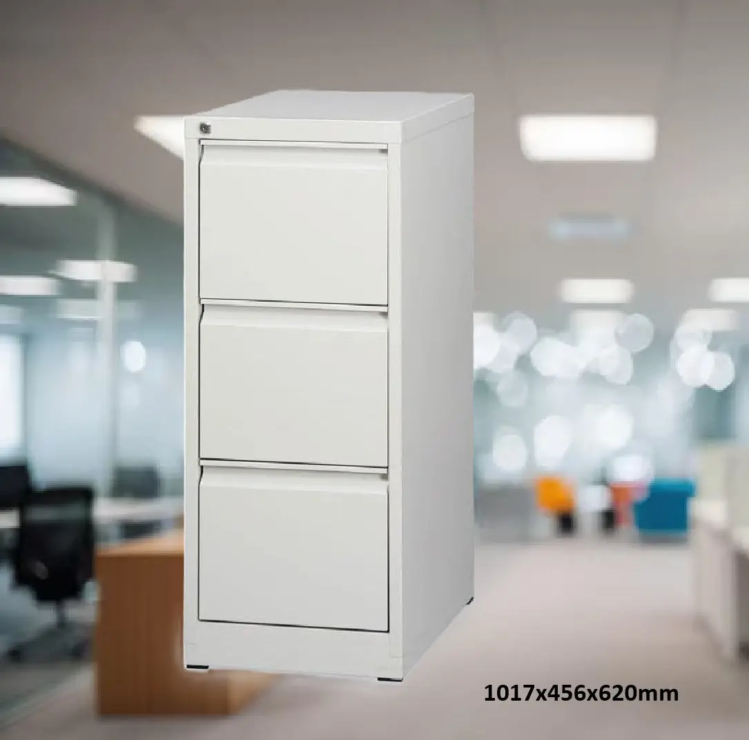 Archivador Metalico  3 Gabetas Ajustable A4/Fc5 Anti-Inclinación Cerradura Central 1017X456x620mm 1