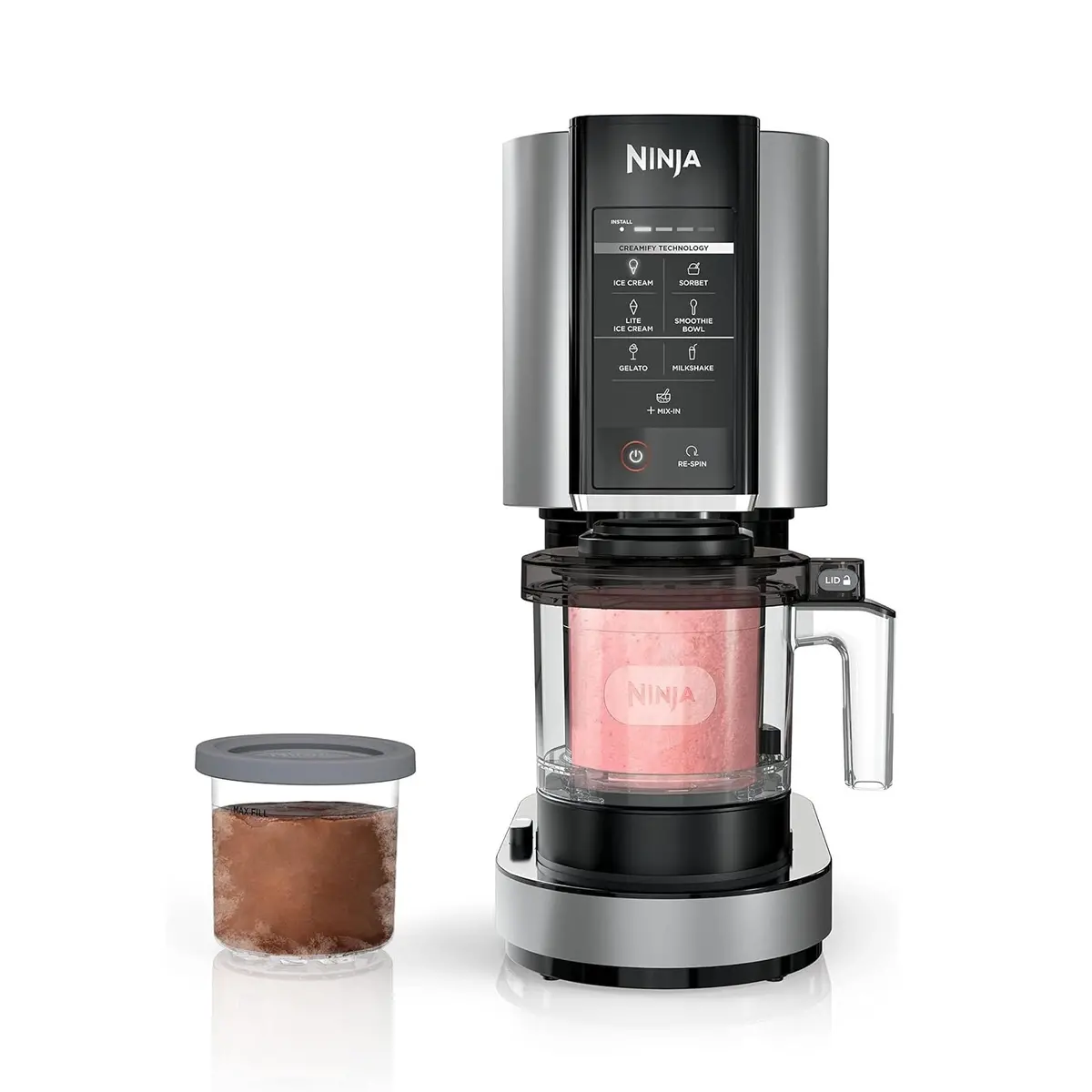 Máquina De Helados Ninja Creami Ice-Cream Maker. Maquina Nc301 Con 7 Programas Y 2 Recipientes De 16 Oz. 1