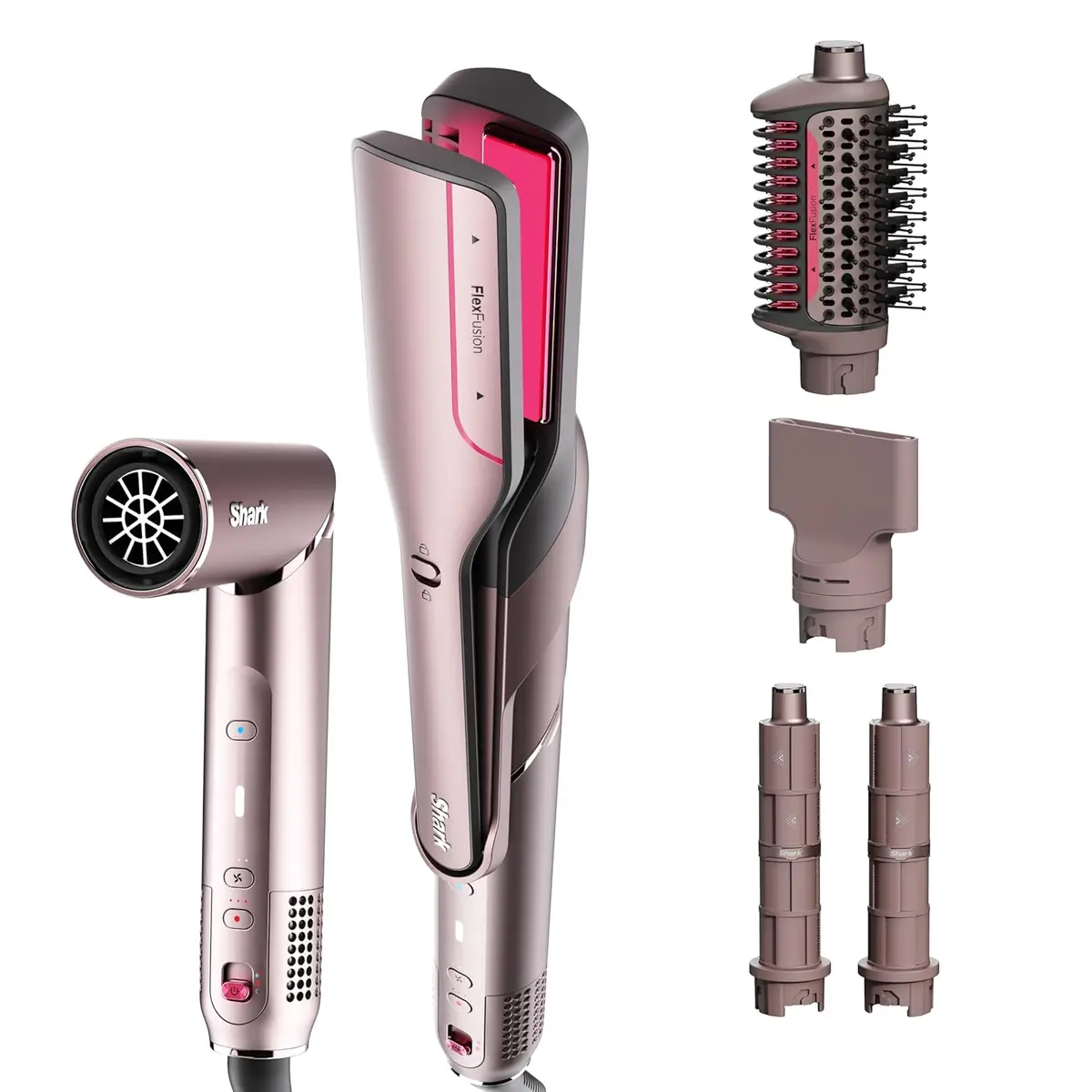 Secador Y Plancha Shark Flexfusion 5 En 1. Cepillo Estilizador Blower De Cabello Hd641s. 1