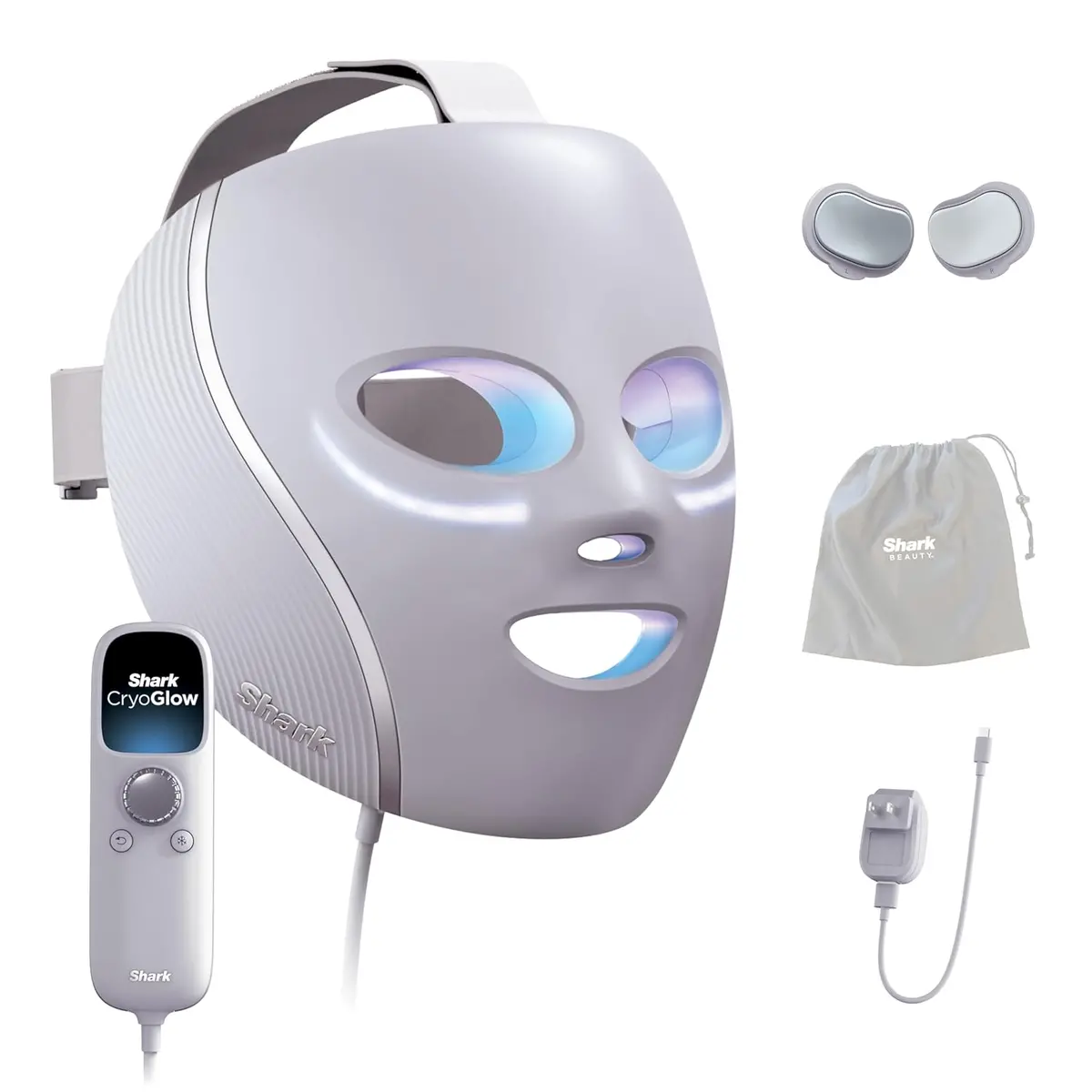 Máscara Facial Shark Cryoglow. Máscara Led Antiedad Y Tratamiento De Imperfecciones Fw312p Shark Beauty. 1