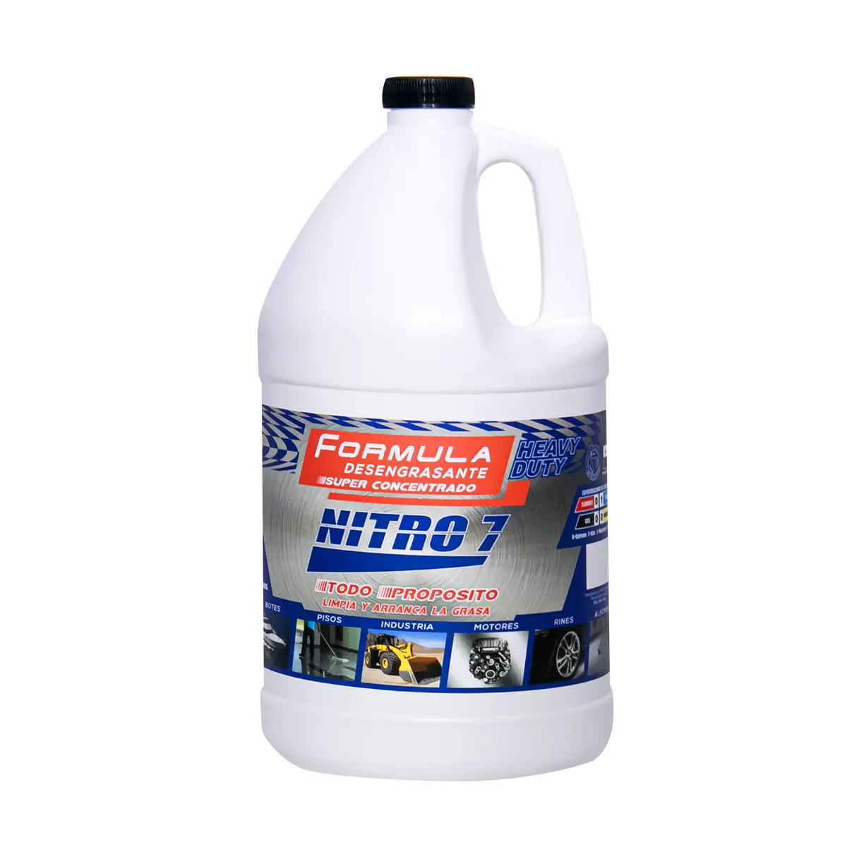 Desengrasante Multipropósito Heavy Duty. Limpiador Industria Nitro 7, 1 Galón. 1