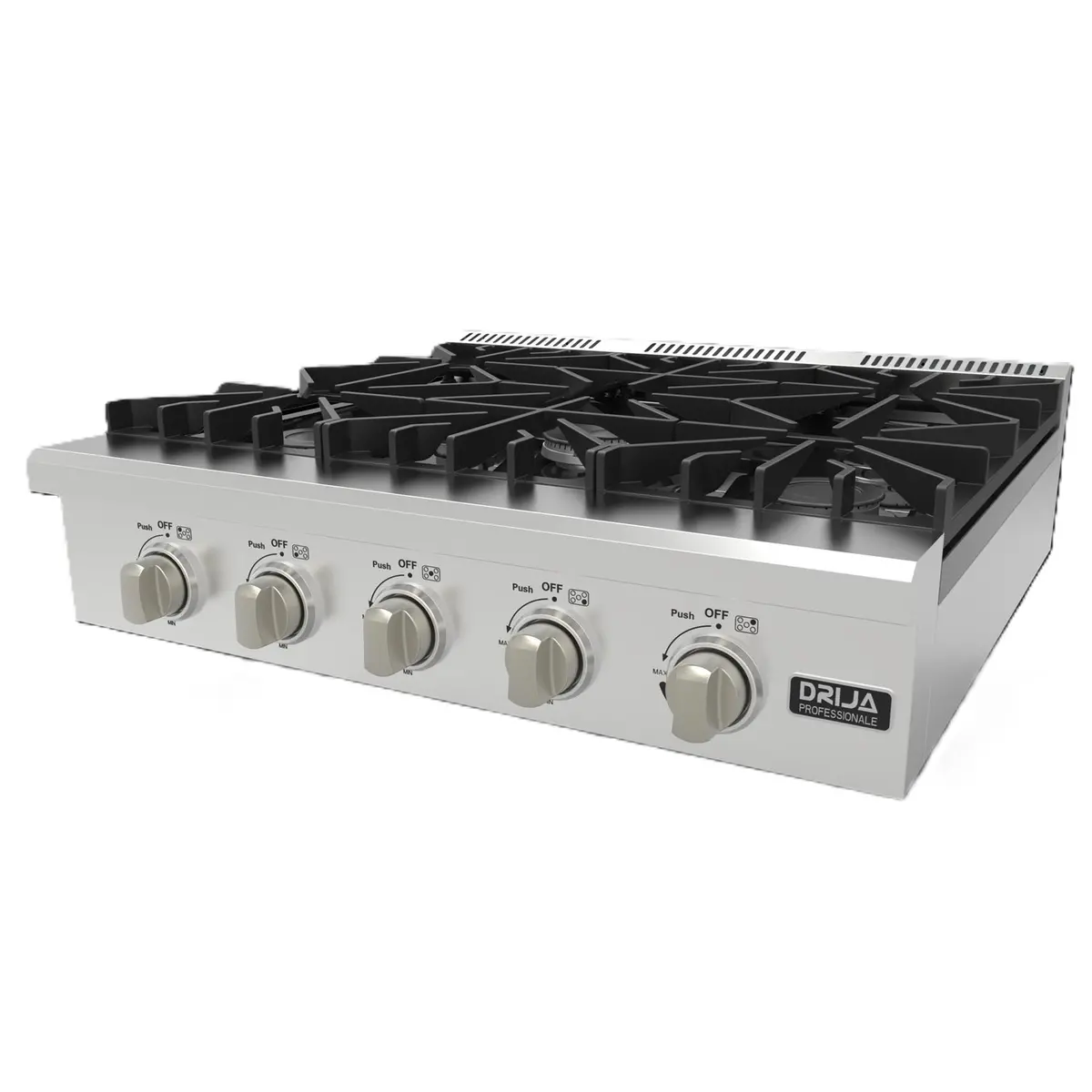 Estufa Empotrable A Gas Potenza 76. Color Inox 1