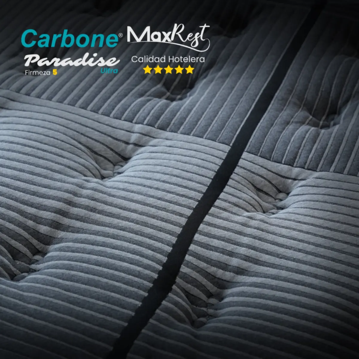 Colchones Paradise Ultra 5 Star Hotel Firmeza 5 Carbone Max Rest Empacados Al Vacío Pillow Top Colchón Calidad Hotelera Memory Foam Con Resortes 35Cm Espesor (13.7") 4