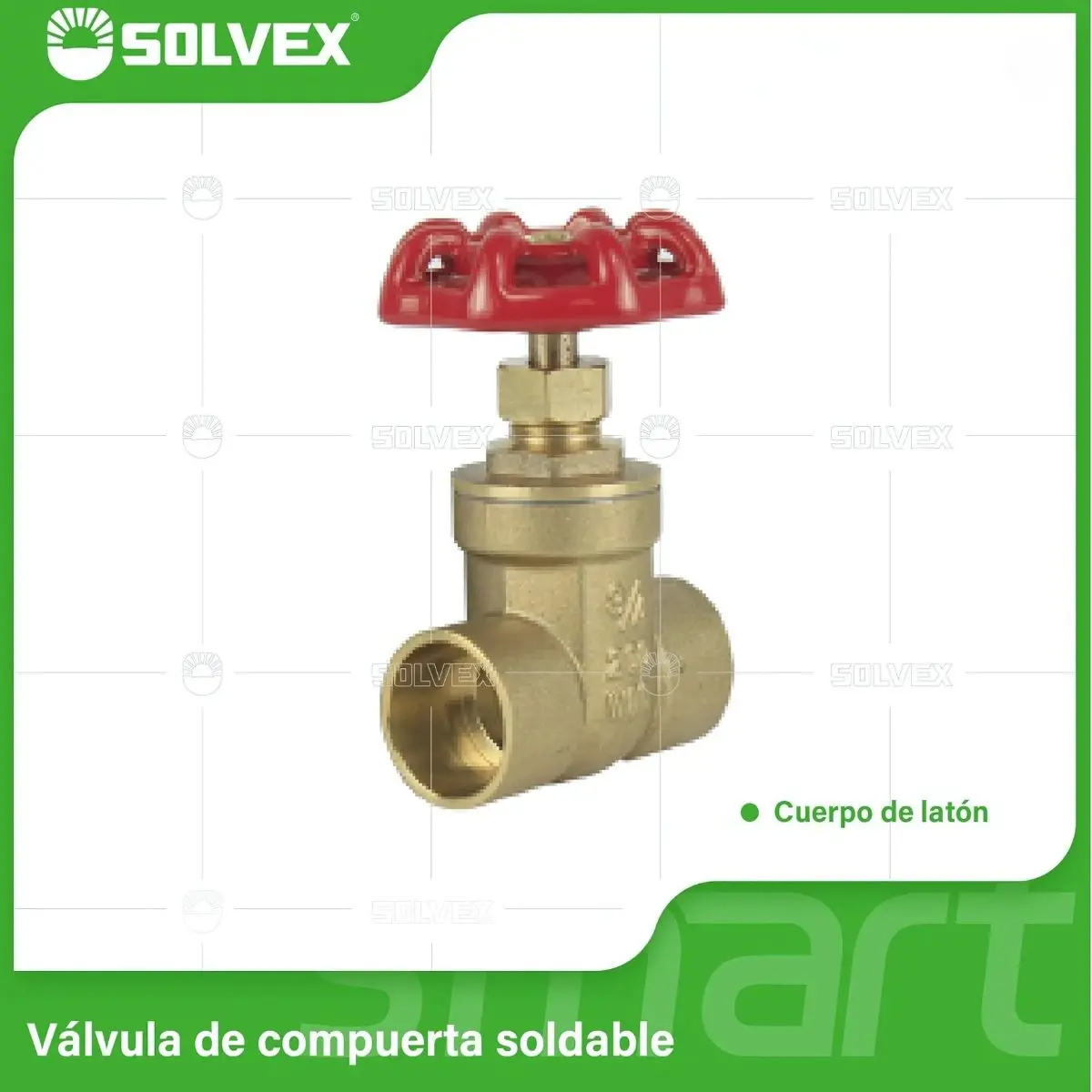 Válvulas De Compuertas De Latón Para Soldar 200 Psi. 1
