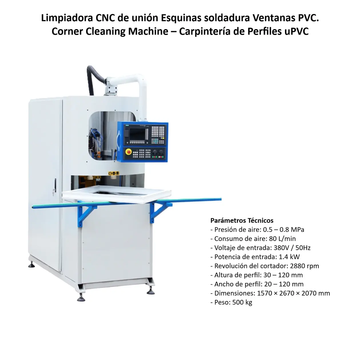 Limpiadora Cnc De Unión Esquinas Soldadura Ventanas Pvc. Corner Cleaning Machine – Carpintería De Perfiles Upvc 2