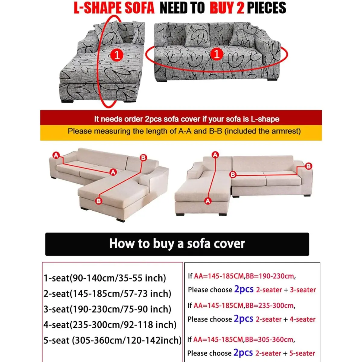Fundas Elásticas Para Sofás. Cubiertas Protectoras Para Sillones De Terciopelo Suave. Color Gris Claro. 3