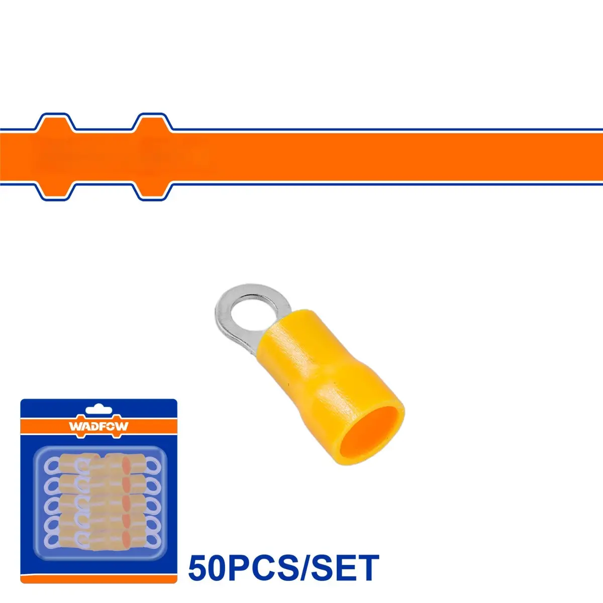 Terminales Conectores Para Cables Eléctricos Set 50 Pzas Color Amarillo Crimpado Eléctrico. 1