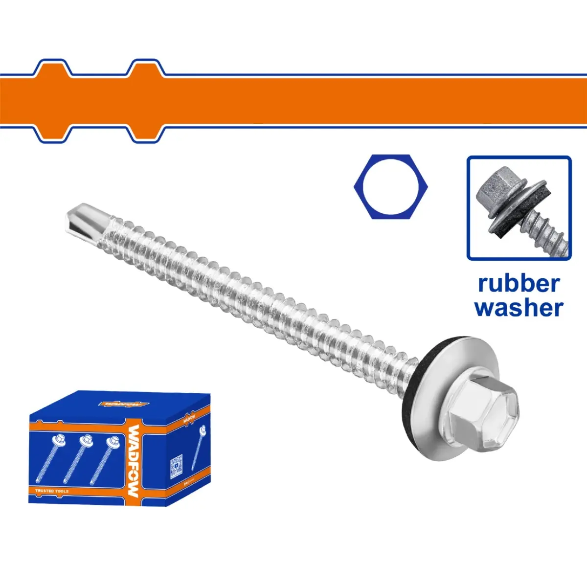 Tornillos Punta Broca Con Arandela Para Techo Hexagonal Autoperforante 1