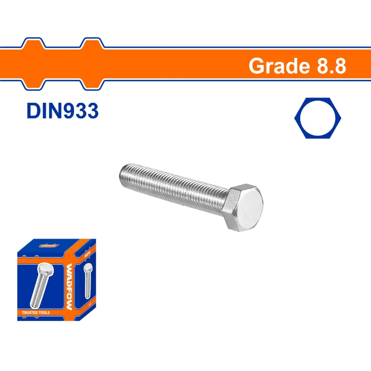 Tornillos Hexagonales  Rosca Completa. Grado 8.8 Galvanizado. Pernos Hexagonales. Acero Al Carbono 1