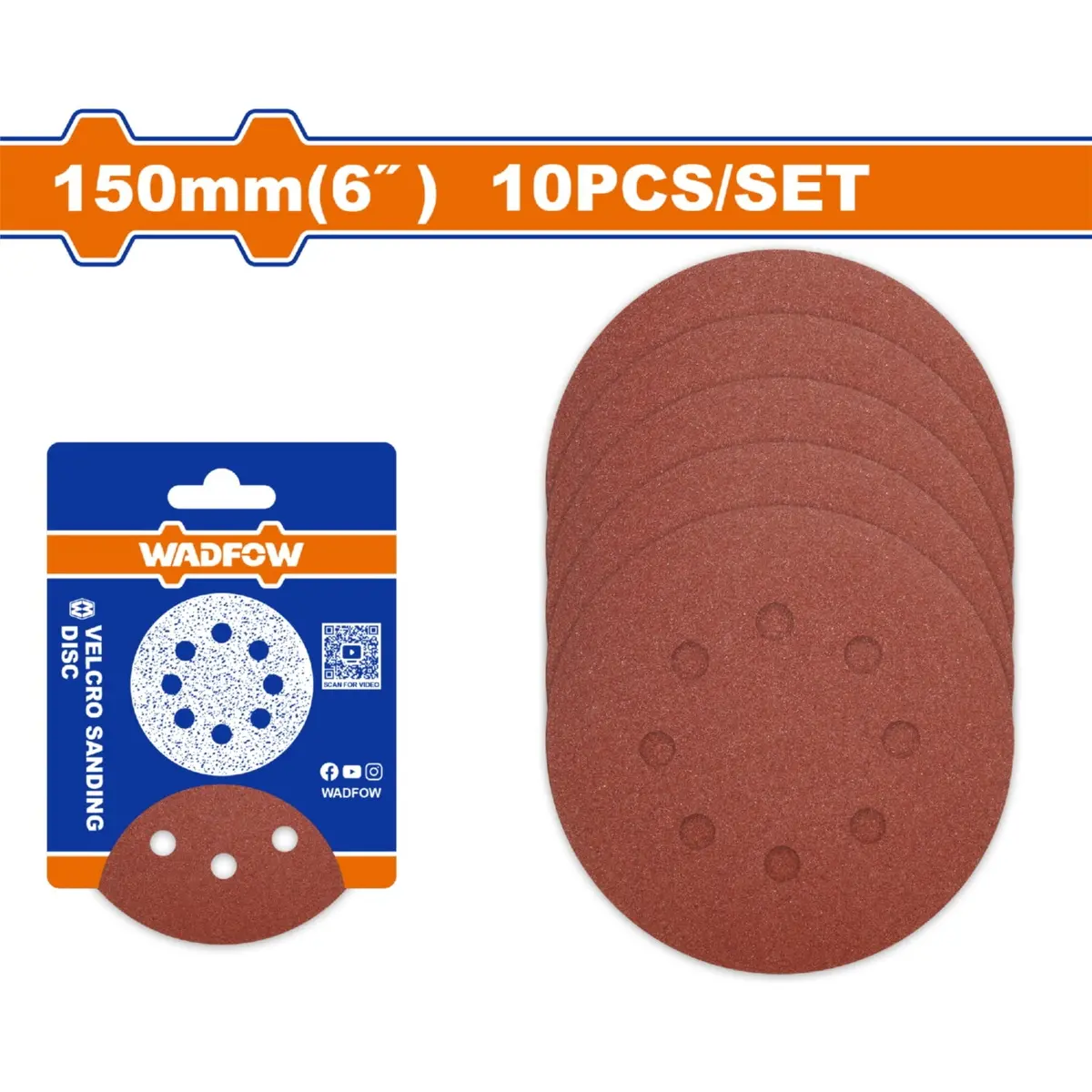 Lijas Circulares Con Velcro 6" Set 10 Pzas. Ideal Para Lijar Madera Y Metal. Papel Lija 1