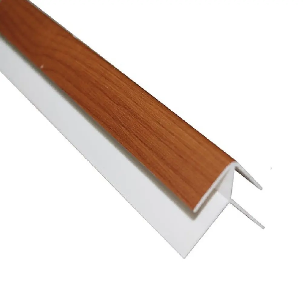 Perfil Esquina Exterior Accesorio Cielo Raso Pvc Techo Nogal Madera Madera 5.95M  Resistente A Humedad Fácil Instalación Alta Durabilidad 1