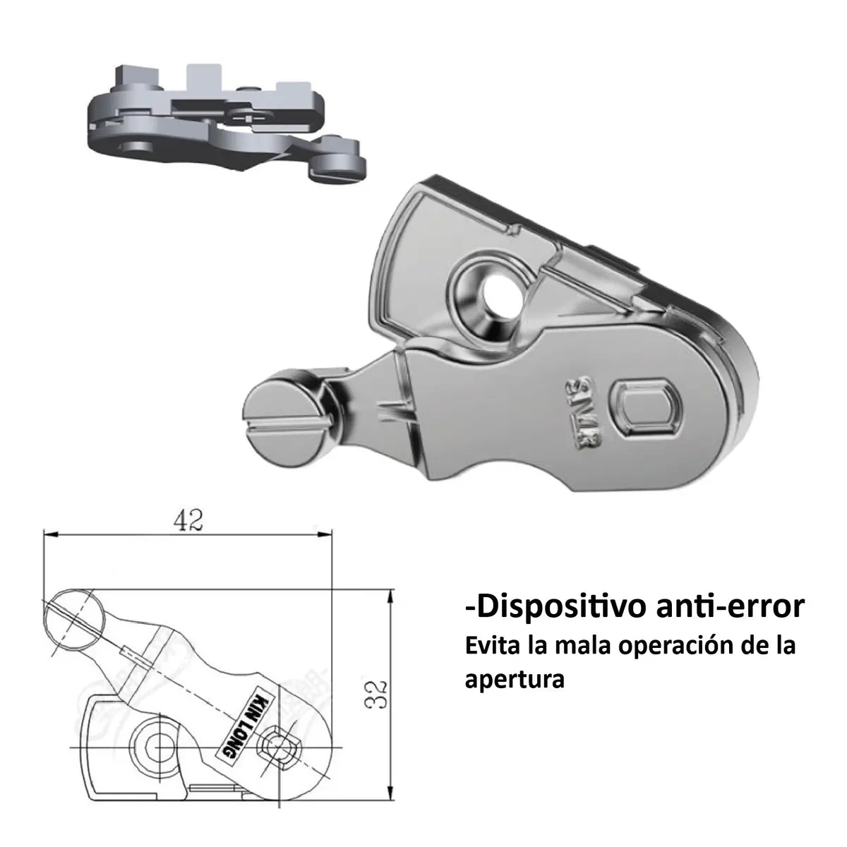 Dispositivo Anti-Error De Apertura Derecha Para Sistemas Oscilobatientes En Ventanas Upvc Y Aluminio 1